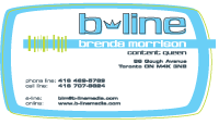 Brenda Morrison: b-line media business card